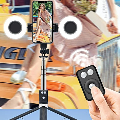 Upgraded Extendable Selfie Stick Tripod Multi-Purpose Phone Holder