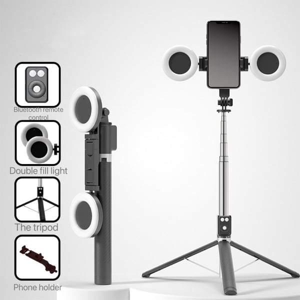 Upgraded Extendable Selfie Stick Tripod Multi-Purpose Phone Holder