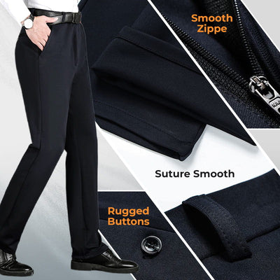 High Stretch Straight-Leg Pants Comfortable Fit Slim Style