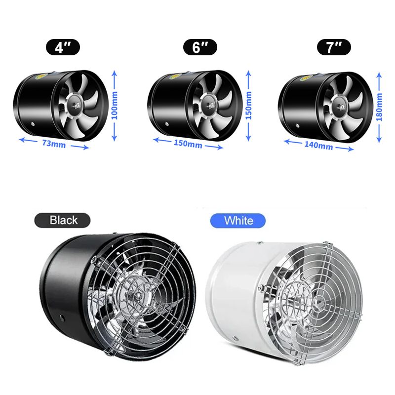 Pousbo Powerful Exhaust Fan Multifunctional Quiet Suction Ventilation
