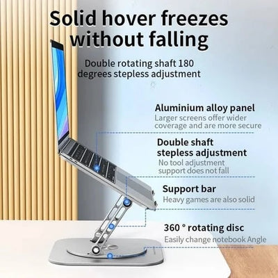 Laptop Stand Aluminum Alloy Rotating Adjustable Bracket For Desk