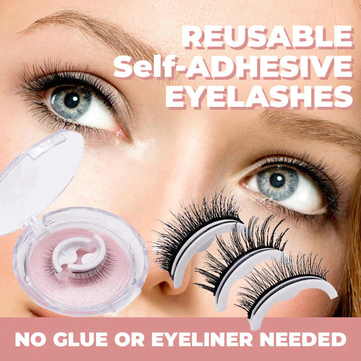 Snap-On Eyelashes Set Natural Look Lightweight Comfortable Wear