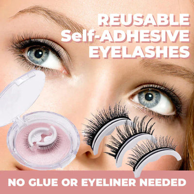 Snap-On Eyelashes Set Natural Look Lightweight Comfortable Wear