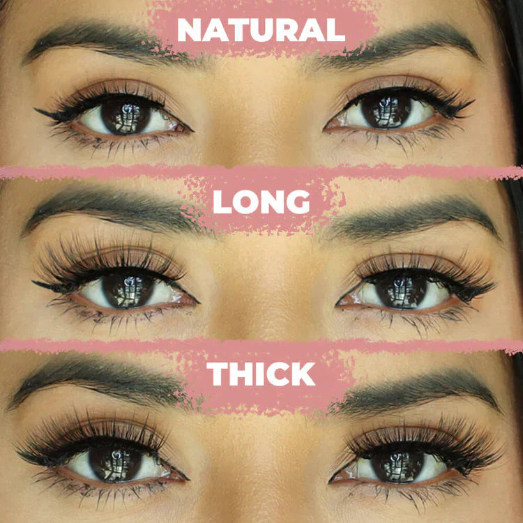 Snap-On Eyelashes Set Natural Look Lightweight Comfortable Wear
