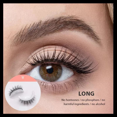 Snap-On Eyelashes Set Natural Look Lightweight Comfortable Wear