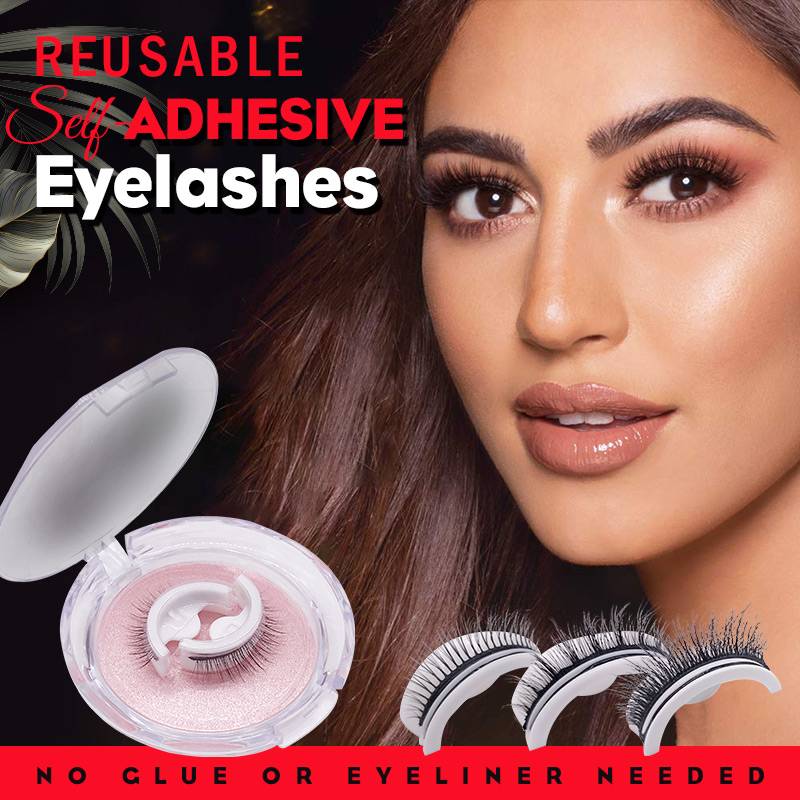 Reusable Self-Adhesive Eyelashes Long Lasting Natural Look Set