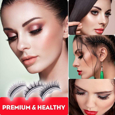 Reusable Self-Adhesive Eyelashes Long Lasting Natural Look Set