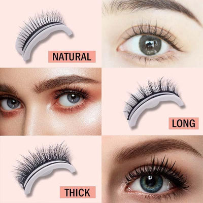 Reusable Self-Adhesive Eyelashes Long Lasting Natural Look Set