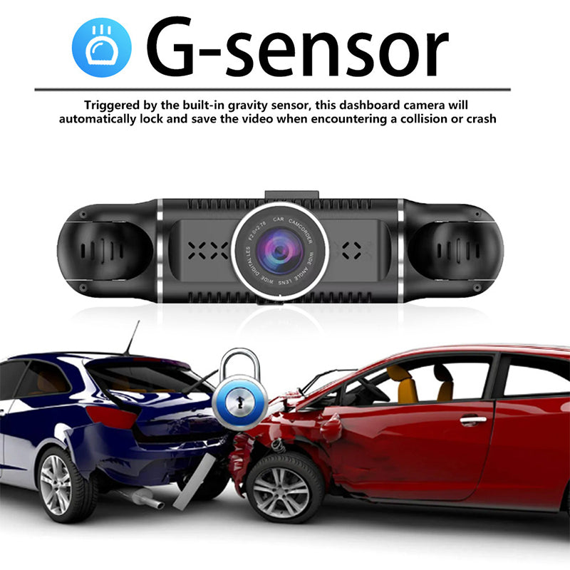 4-Channel Dash Cam Ultra-Wide Angle Full HD Driving Safety Recorder