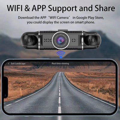 4-Channel Dash Cam Ultra-Wide Angle Full HD Driving Safety Recorder