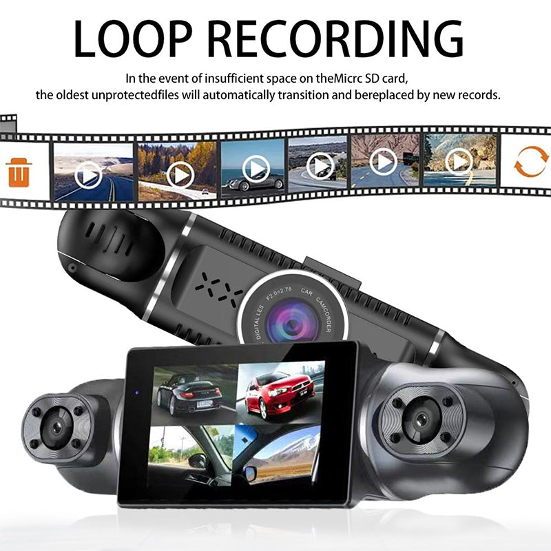 4-Channel Dash Cam FHD Ultra-Wide Angle Driving Safety Recorder