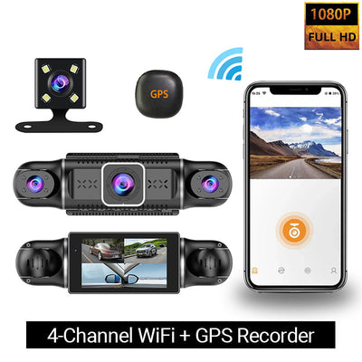 Driving Security 4-Channel 1080P Car Recorder With Night Vision
