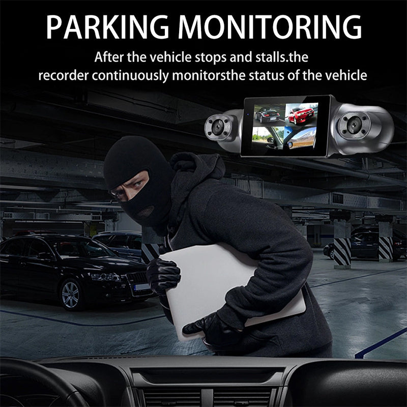 4-Channel Dash Cam FHD Ultra-Wide Angle Driving Safety Recorder