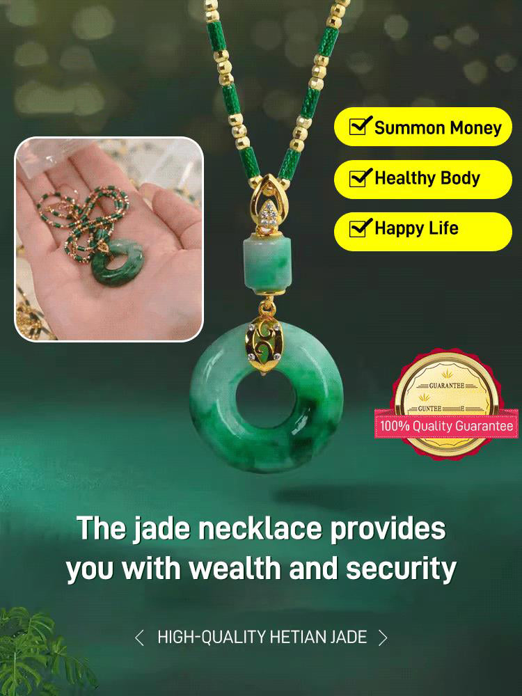 Hetian Jade Buckle Prayer Peace Elegant Jewelry Accessory