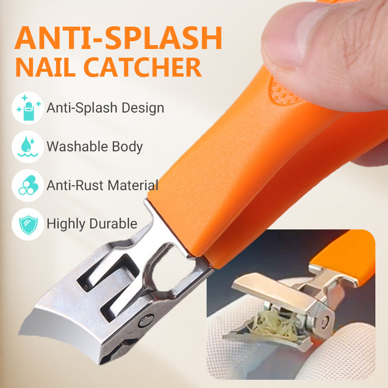 Wide Jaw Nail Clipper Slanted Design Anti-Splash Precision Tool