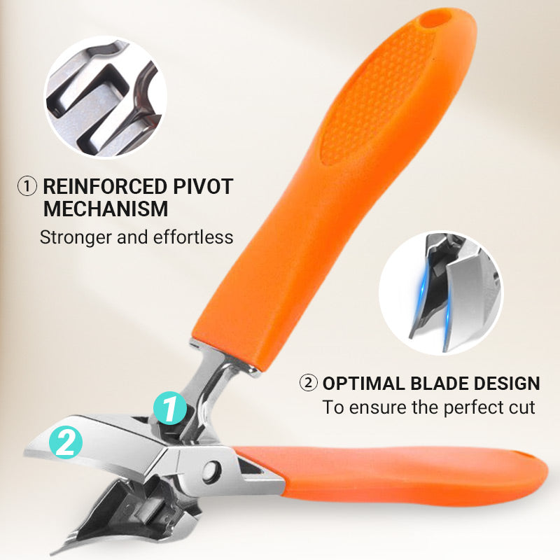 Wide Jaw Nail Clipper Slanted Design Anti-Splash Precision Tool