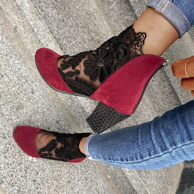 Women's Lace High Heels Elegant Summer Shoes For Women