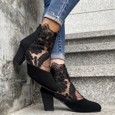 Women's Lace High Heels Elegant Summer Shoes For Women