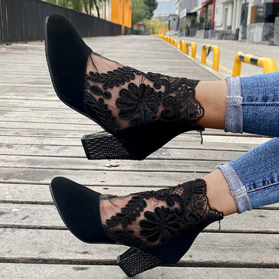 Women's Lace High Heels Elegant Summer Shoes For Women