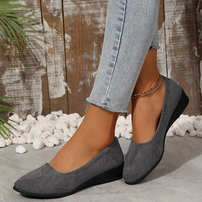 Elegant Lightweight Low Heel Wedge Shoes With Anti-Slip Comfort
