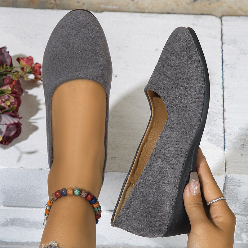 Elegant Lightweight Low Heel Wedge Shoes With Anti-Slip Comfort