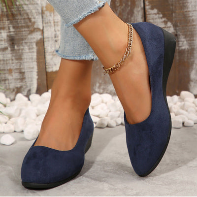 Elegant Lightweight Low Heel Wedge Shoes With Anti-Slip Comfort