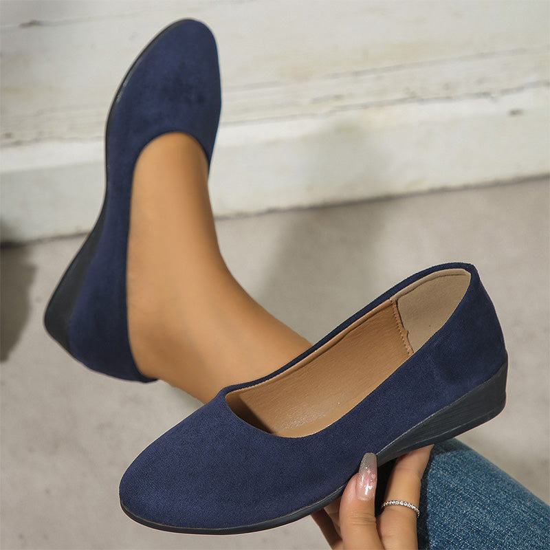 Elegant Lightweight Low Heel Wedge Shoes With Anti-Slip Comfort