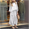 Women's Casual Two-Piece Outfit Round Neck Top And Loose Skirt