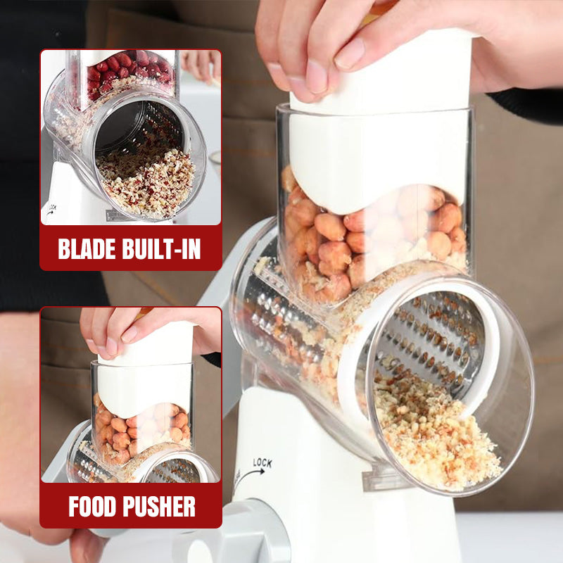 Manual Rotary Grater And Chopper For Easy Slicing And Shredding