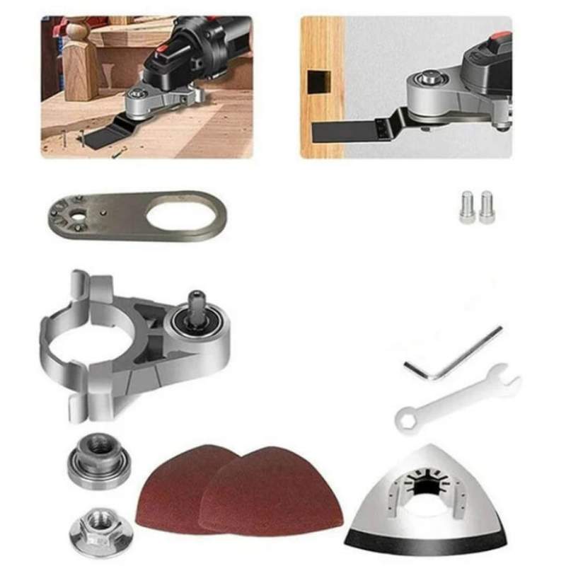 Angle Grinder Converter Set With Flexible Universal Joint Attachment
