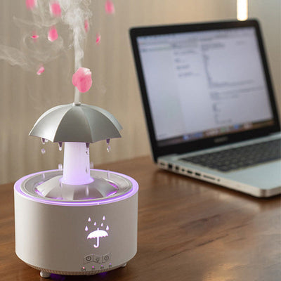 7 Color Rotating Raindrop Aromatherapy Humidifier For Home