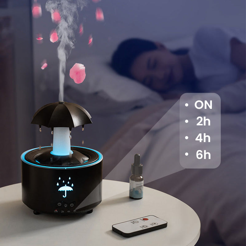 7 Color Rotating Raindrop Aromatherapy Humidifier For Home