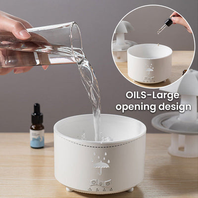7 Color Rotating Raindrop Aromatherapy Humidifier For Home
