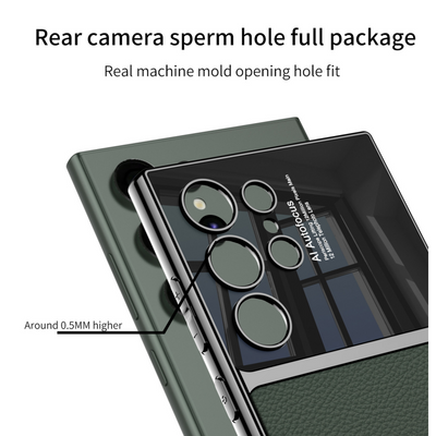 Samsung S24 PU Leather Case Electroplated Protective Cover