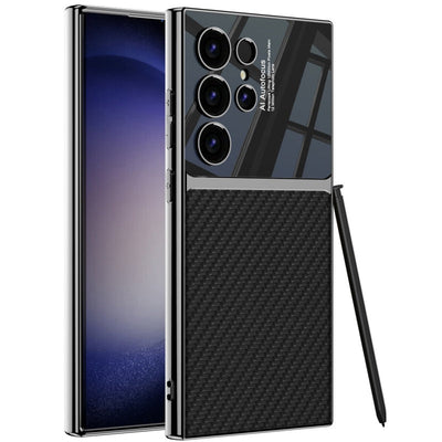 Samsung S24 PU Leather Case Electroplated Protective Cover
