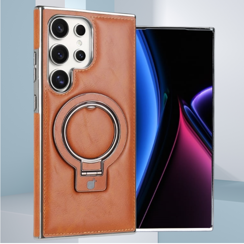 Magnetic Phone Case For Samsung With Retro Style Stand