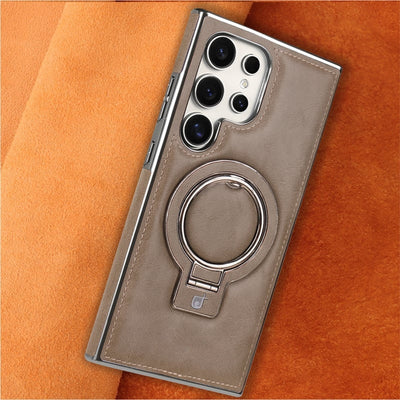 Magnetic Phone Case For Samsung With Retro Style Stand