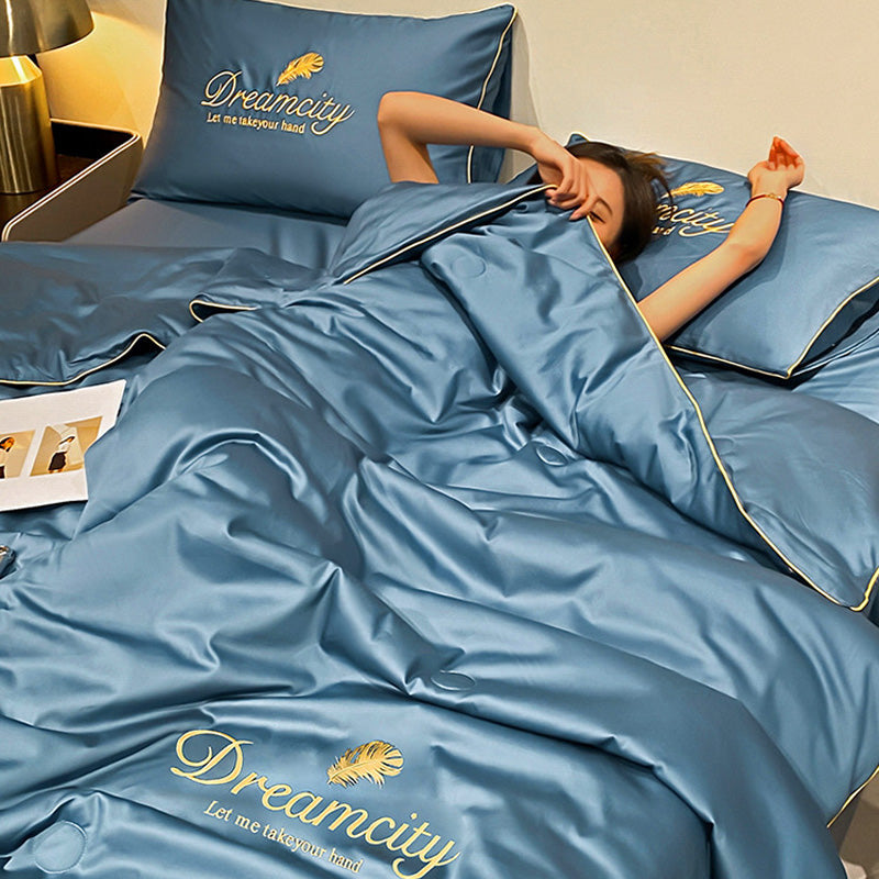 Summer Ice Silk Quilt Lightweight Breathable Cooling Comfort