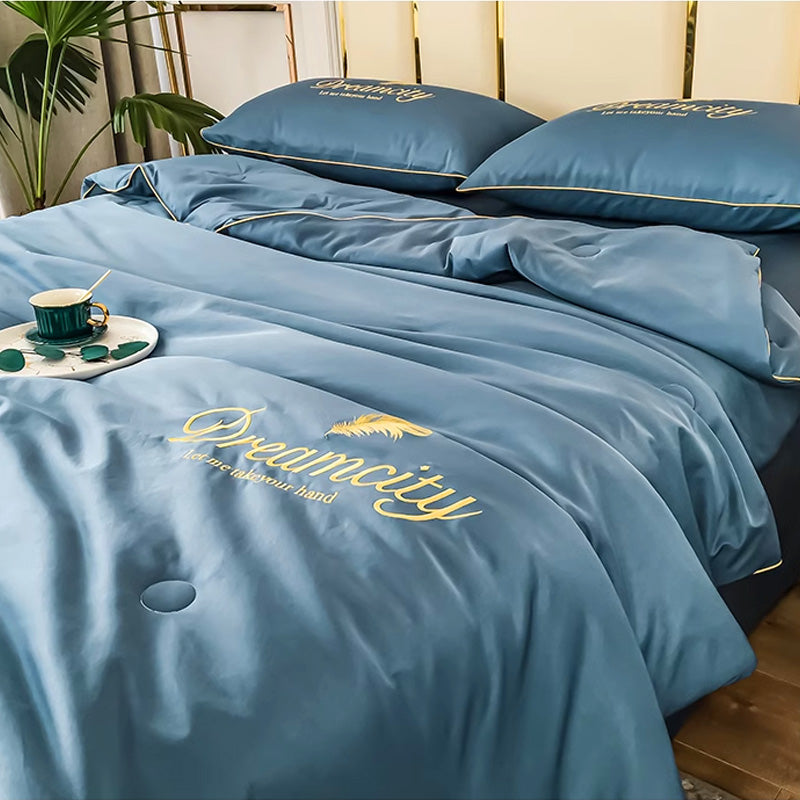 Summer Ice Silk Quilt Lightweight Breathable Cooling Comfort