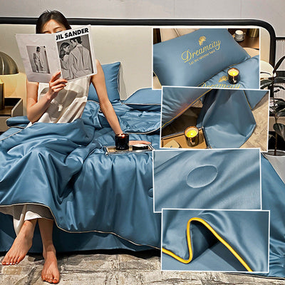 Summer Ice Silk Quilt Lightweight Breathable Cooling Comfort