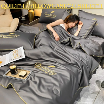 Summer Ice Silk Quilt Lightweight Breathable Cooling Comfort