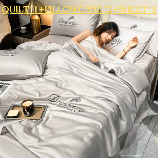 Summer Ice Silk Quilt Lightweight Breathable Cooling Comfort