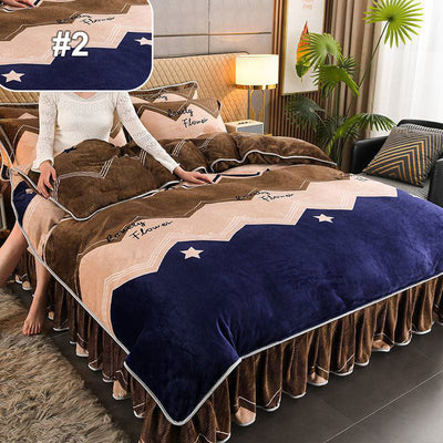 Moisture-Wicking Bed Sheet Set 4-Piece Double-Sided Warmth