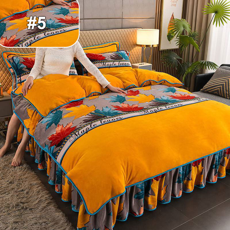 Moisture-Wicking Bed Sheet Set 4-Piece Double-Sided Warmth