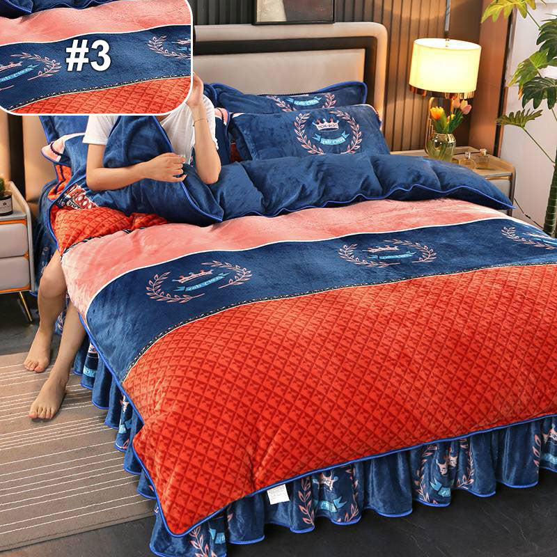 Moisture-Wicking Bed Sheet Set 4-Piece Double-Sided Warmth