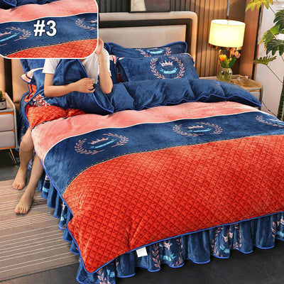 Moisture-Wicking Bed Sheet Set 4-Piece Double-Sided Warmth