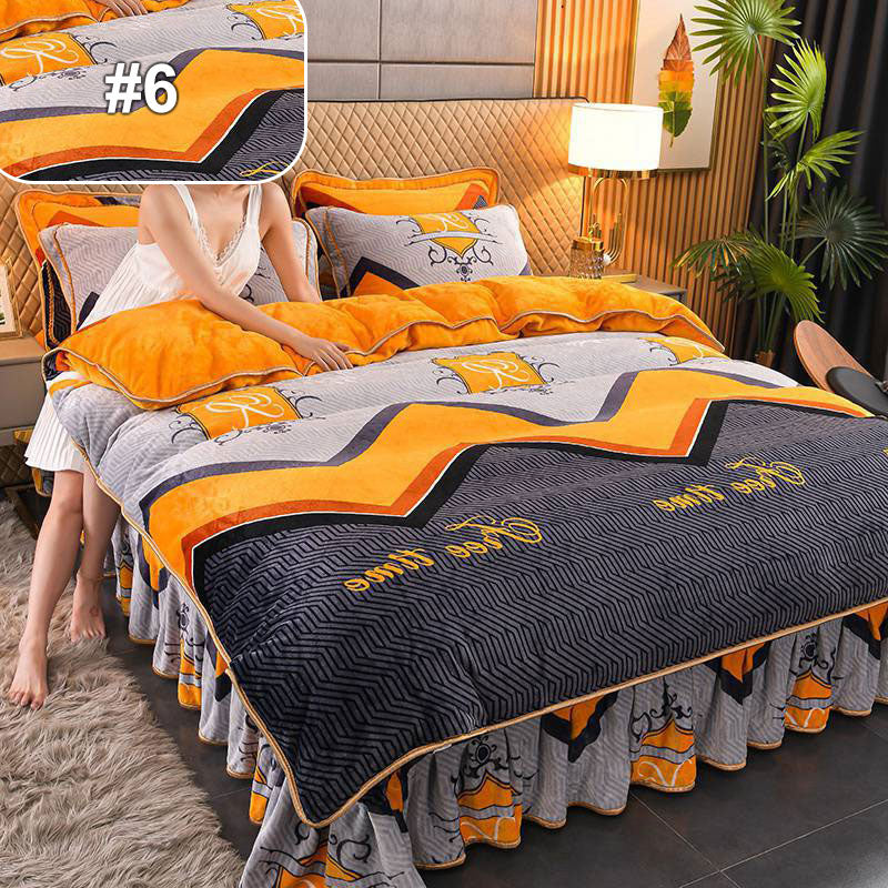 Moisture-Wicking Bed Sheet Set 4-Piece Double-Sided Warmth