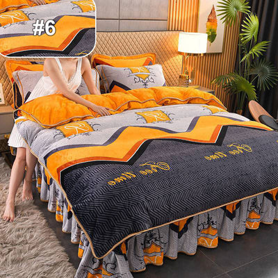Moisture-Wicking Bed Sheet Set 4-Piece Double-Sided Warmth