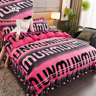 Moisture-Wicking Bed Sheet Set 4-Piece Double-Sided Warmth