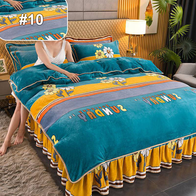 Moisture-Wicking Bed Sheet Set 4-Piece Double-Sided Warmth
